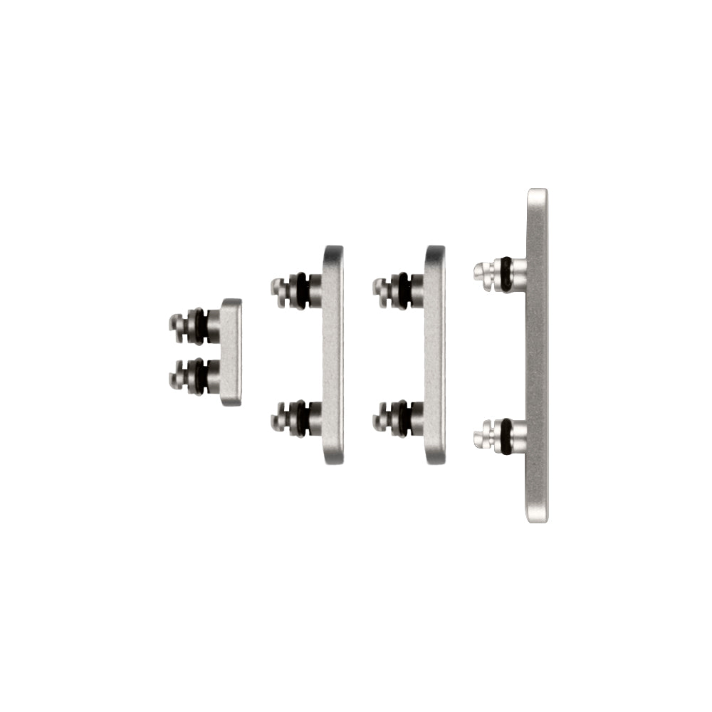 For Apple 15 Pro, 15 Pro Max Conjunto de botões laterais em titânio natural (4 unidades)