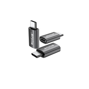 Rixus RXOTG03 USB-C To Lightning Connector OTG Adapter Space Gray (2-Pack)