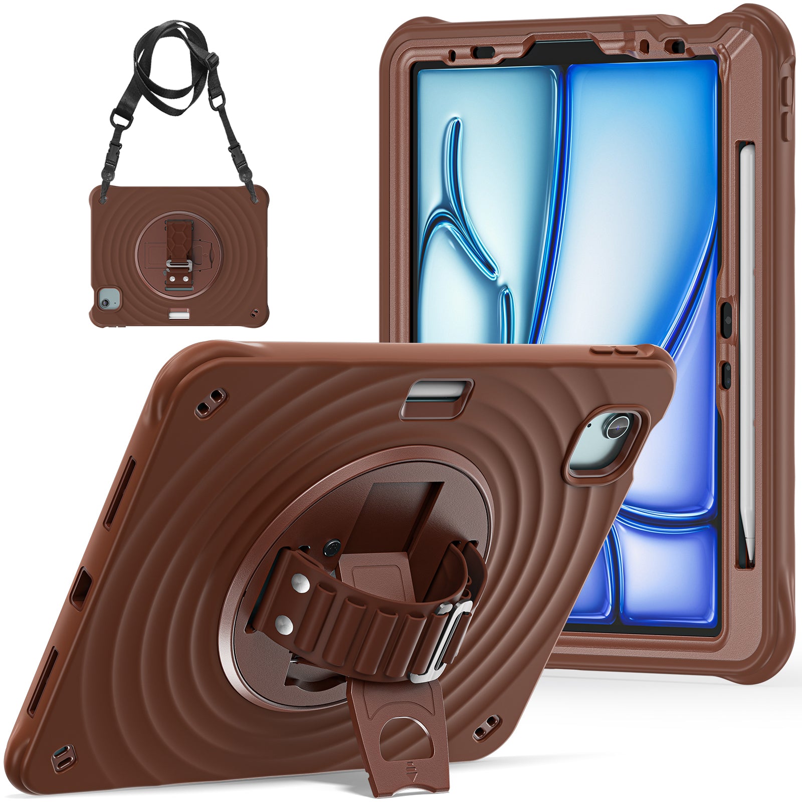 Capa anti-choque Rixus RXTC08 For Apple iPad 10 10,9 polegadas (2022) Chocolate