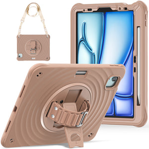 Rixus RXTC08 Anti Shock Case For Apple iPad Air 11 inch (2024, 2025, 2026), Air 4 10.9 inch (2020), Air 5 10.9 inch (2022), Pro 11 inch (2018, 2020, 2021, 2022) Latte