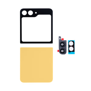 Conjunto de capa traseira Samsung Galaxy Z Flip5 F731B com lente amarela OEM