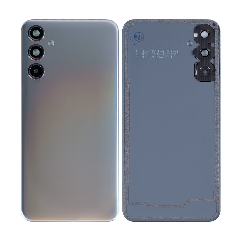 Capa traseira Samsung Galaxy M34 5G M346B com lente prisma prateada OEM
