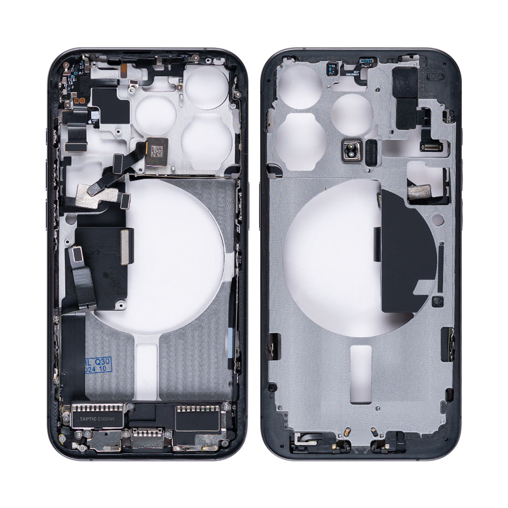 For Apple 15 Pro Moldura Central Preto Titânio OEM
