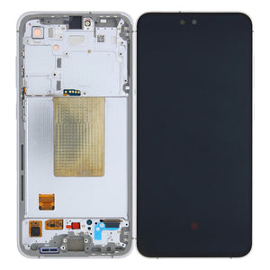 Samsung Galaxy S24 FE S721B Ecrã e digitalizador com moldura Pack de manutenção prateado