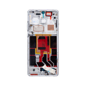 Ecrã e digitalizador OnePlus 12 com moldura prateada OEM
