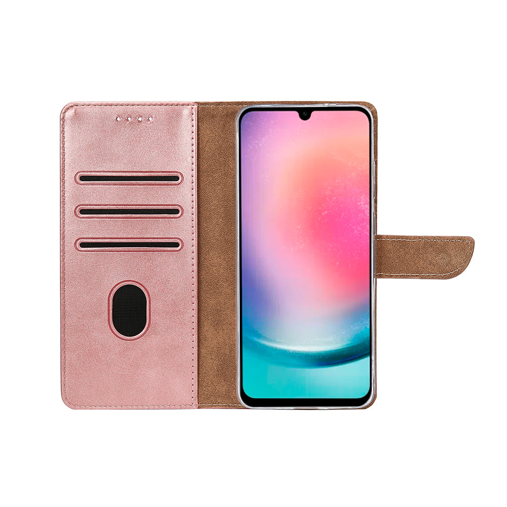 Estante de livros Rixus para Samsung Galaxy A26, A17 Rosa