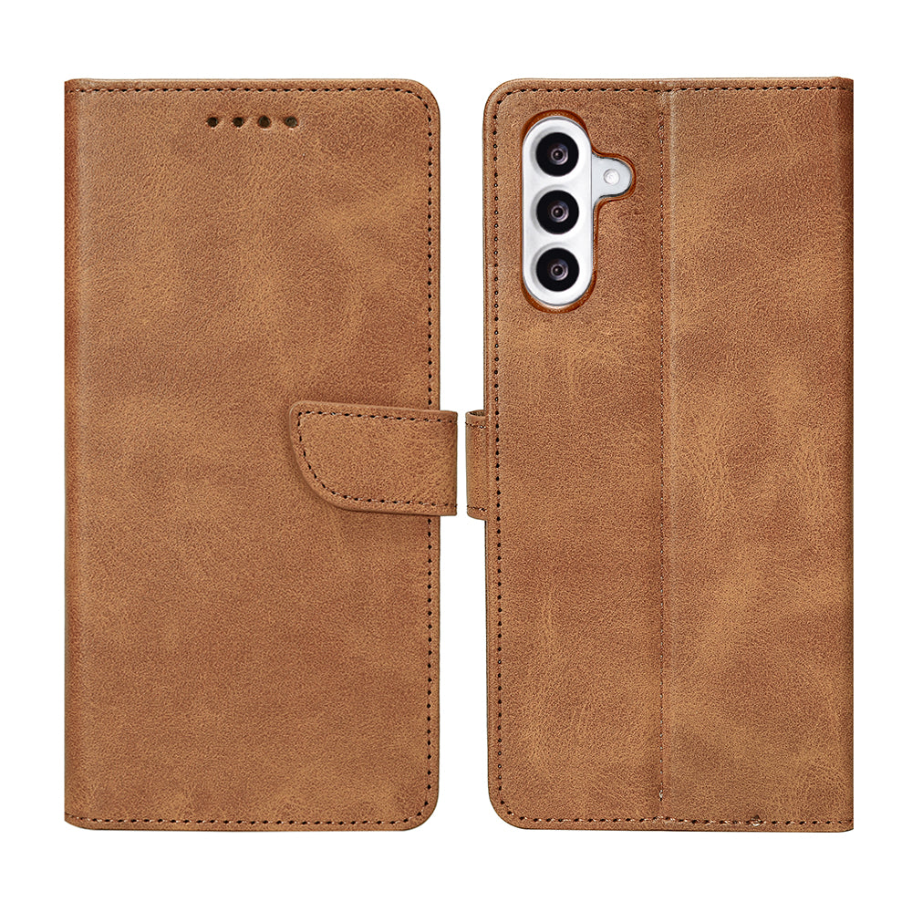 Estante de livros Rixus para Samsung Galaxy A56 castanho claro
