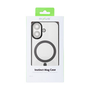Capa Rixus Instinct Mag For Apple iPhone 16 Plus Preto
