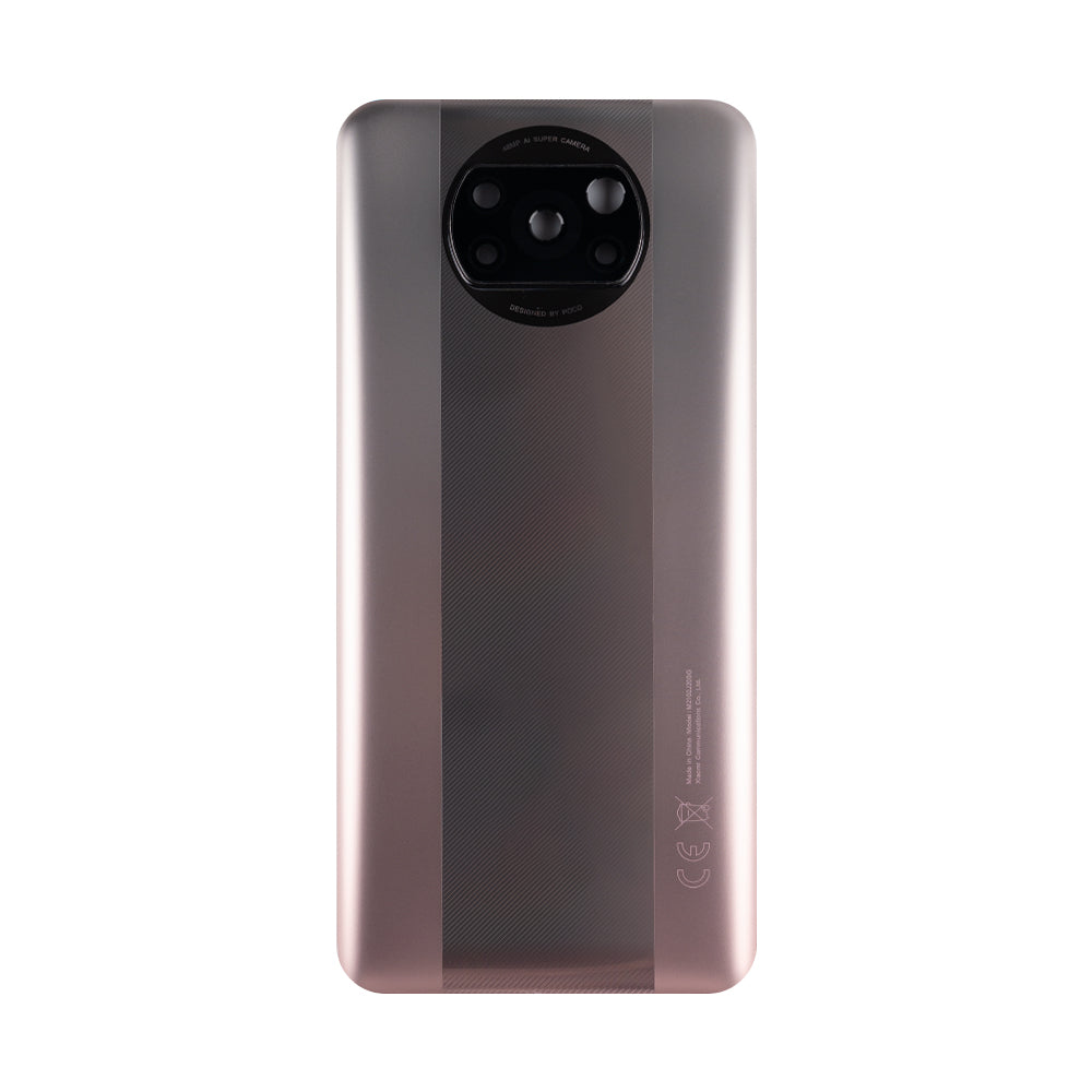 Capa traseira Xiaomi Poco X3 Pro com lente em metal bronze OEM