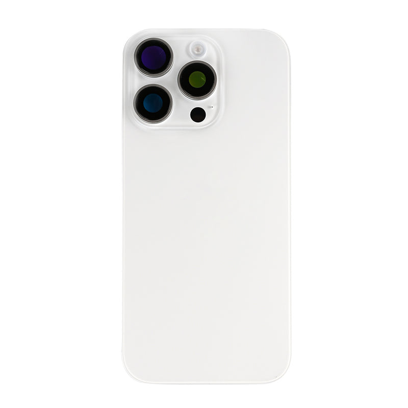 For Apple 16 Pro Back Glass com NFC, moldura da câmara ampliada, titânio branco compatível