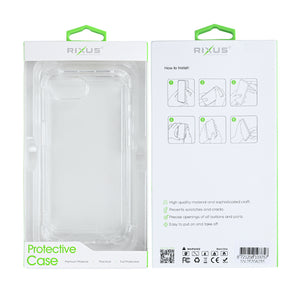 Rixus Anti-Burst Case For Apple iPhone 16e, 17e Transparent