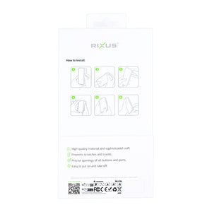 Rixus Mag Carbon With MagSafe Compatible For Apple iPhone 16e, 17e Titanium Black