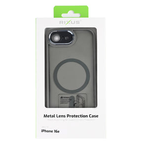 Rixus Classic 04 Case With MagSafe Compatible For Apple iPhone 16e Grey