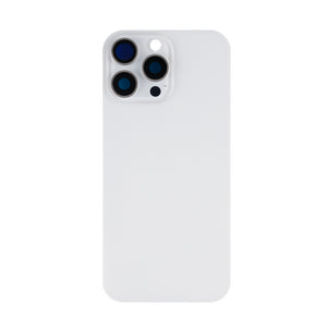 For Apple 16 Pro Max Vidro traseiro sem NFC, moldura da câmara ampliada Branco titânio Compatível