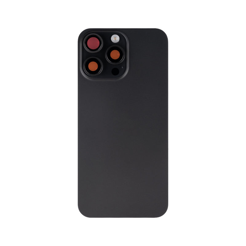 For Apple 15 Pro Max Vidro traseiro com NFC, moldura da câmara ampliada Titânio preto Compatível