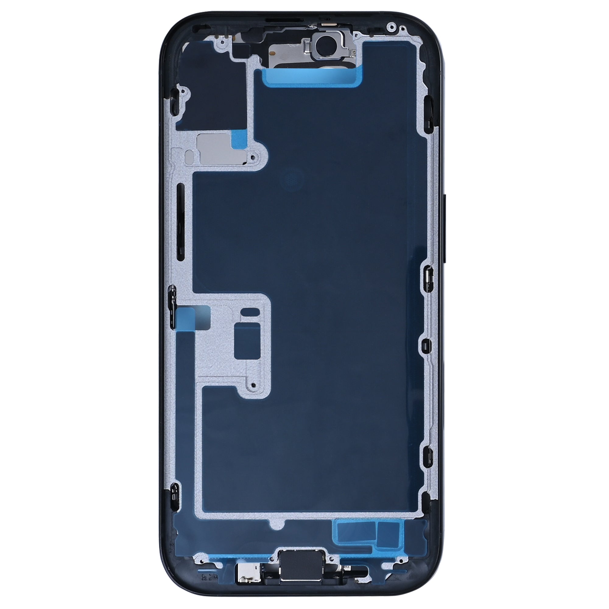 For Apple 16 Pro Carcaça com peças pequenas Titânio preto OEM