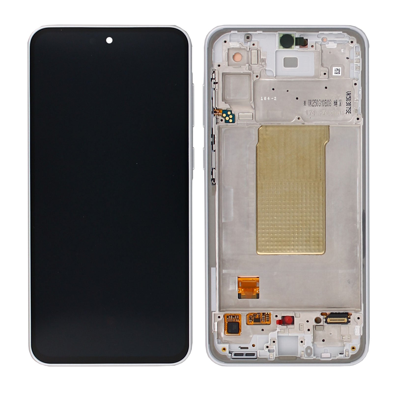 Samsung Galaxy A36 A366B Ecrã e digitalizador com moldura branca Pacote de serviço
