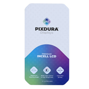PIXDURA For Apple 16 Pro Ecrã e Digitalizador In-Cell Premium (120 Hz)