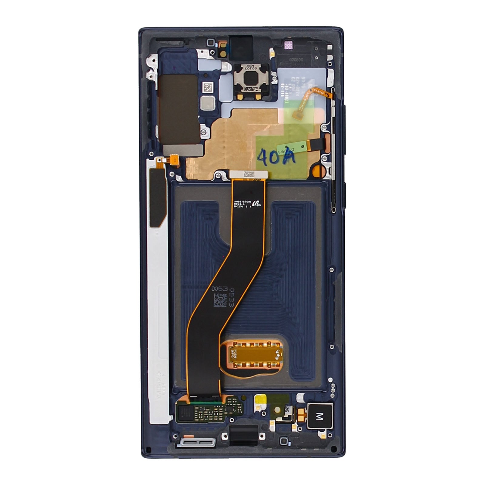 Samsung Galaxy Note 10 Plus N975F Ecrã e digitalizador com moldura Aura Black Service Pack