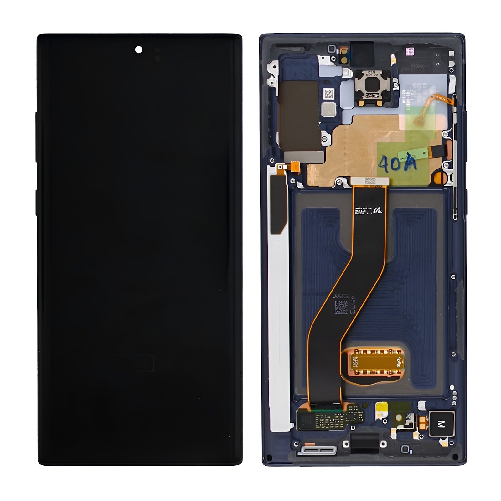 Samsung Galaxy Note 10 Plus N975F Ecrã e digitalizador com moldura Aura Black Service Pack