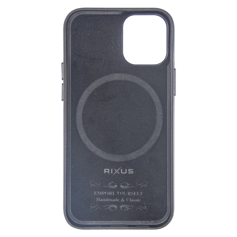Rixus Classic 02 Case With MagSafe Compatible For Apple iPhone 12 Pro Max Black