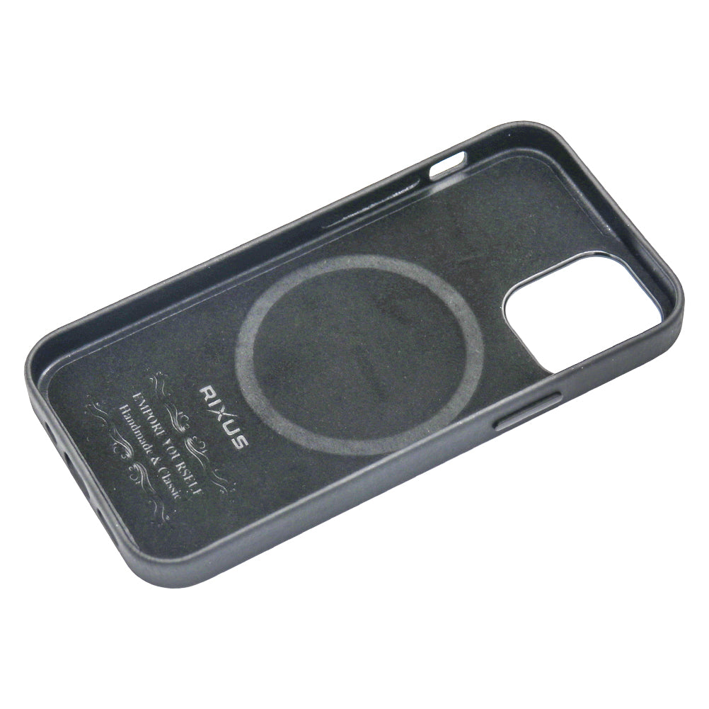 Rixus Classic 02 Case With MagSafe Compatible For Apple iPhone 12 Pro Max Black