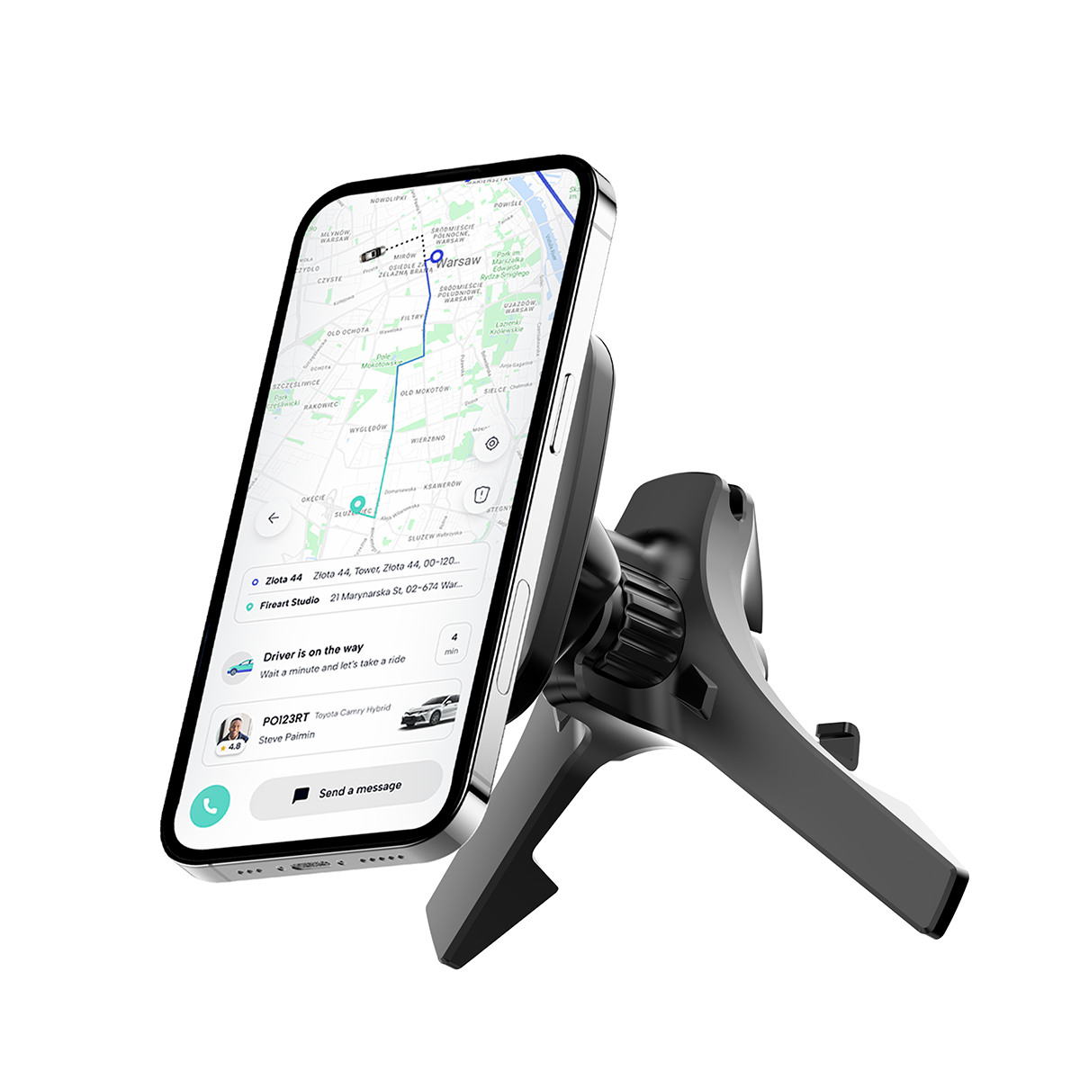 Rixus RXHM18 Suporte magnético para telemóvel no respiradouro do automóvel para Mercedes Preto