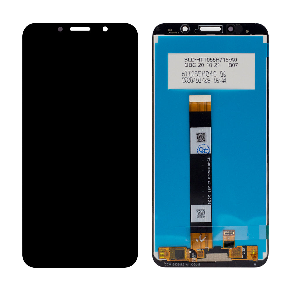 Ecrã e digitalizador Huawei Y5p sem moldura, preto, OEM