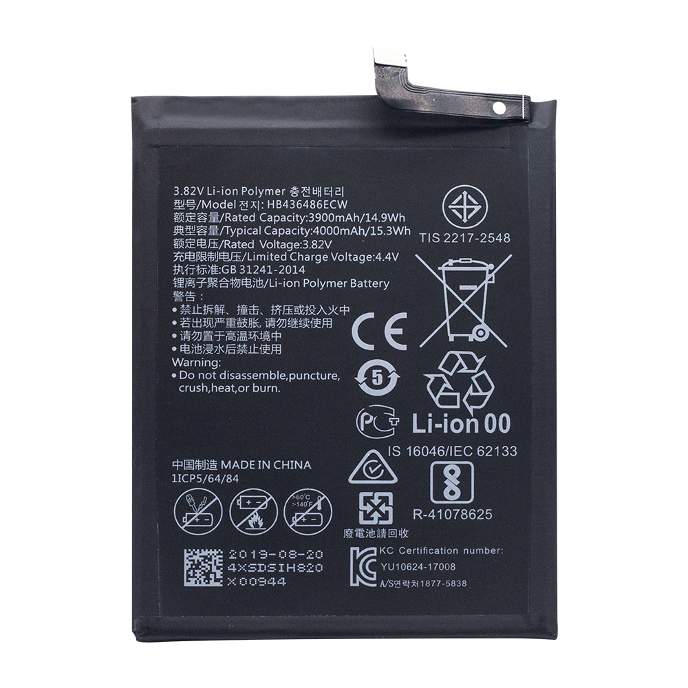 Huawei P20 Pro, Mate 10, Mate 10Pro, View 20, Mate 20RS, Honor 20Pro, Mate20 Bateria HB436486ECW OEM