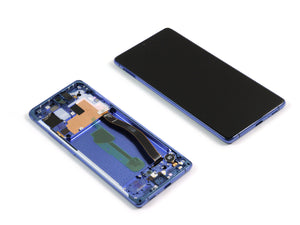 Samsung Galaxy S10 Lite G770F Ecrã e digitalizador com moldura Prism Blue Service Pack