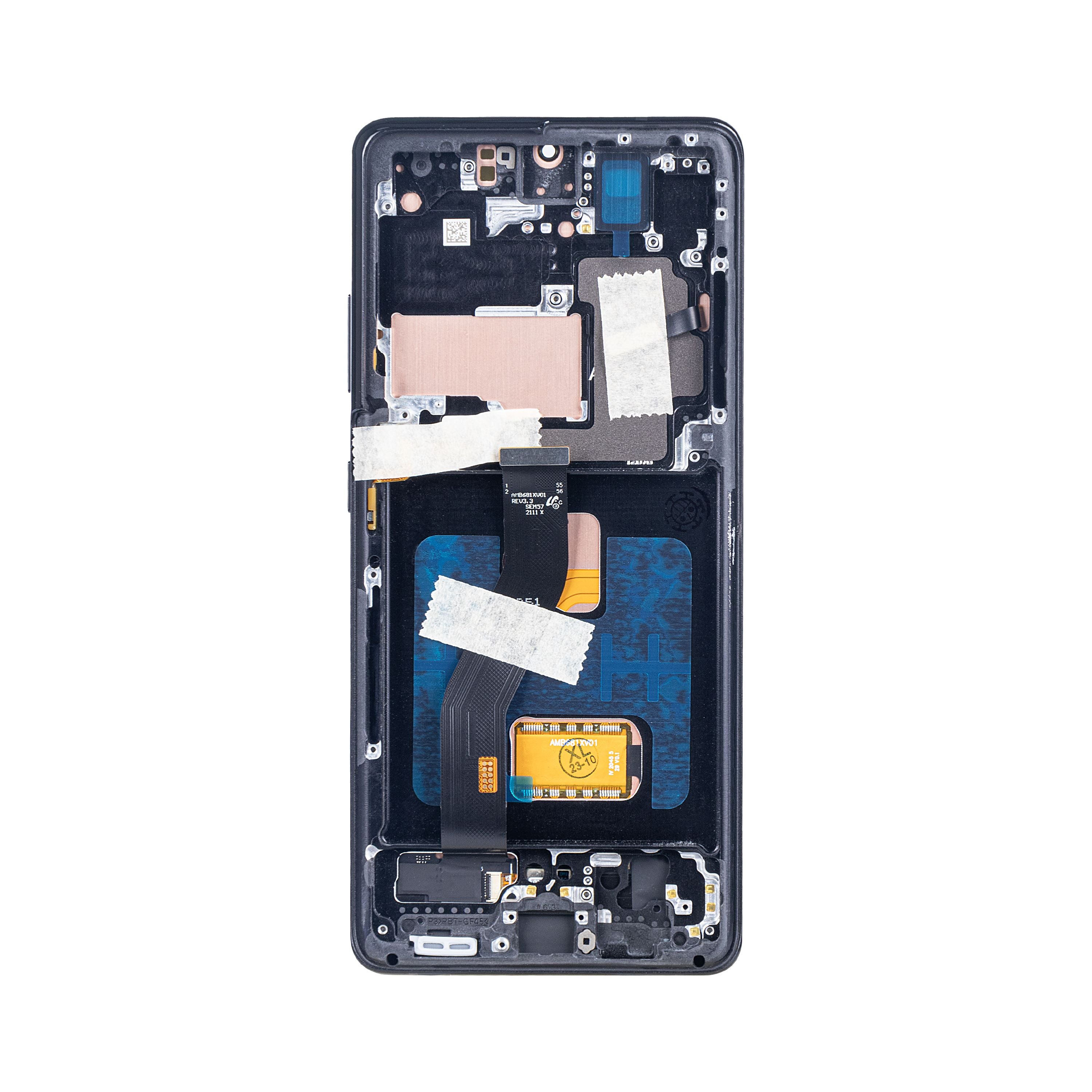 Samsung Galaxy S21 Ultra 5G G998B Ecrã e digitalizador com moldura Phantom Black Soft-OLED