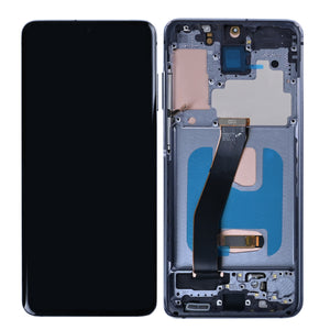 Samsung Galaxy S20 G980F Ecrã e digitalizador com moldura Cosmic Grey Soft-OLED