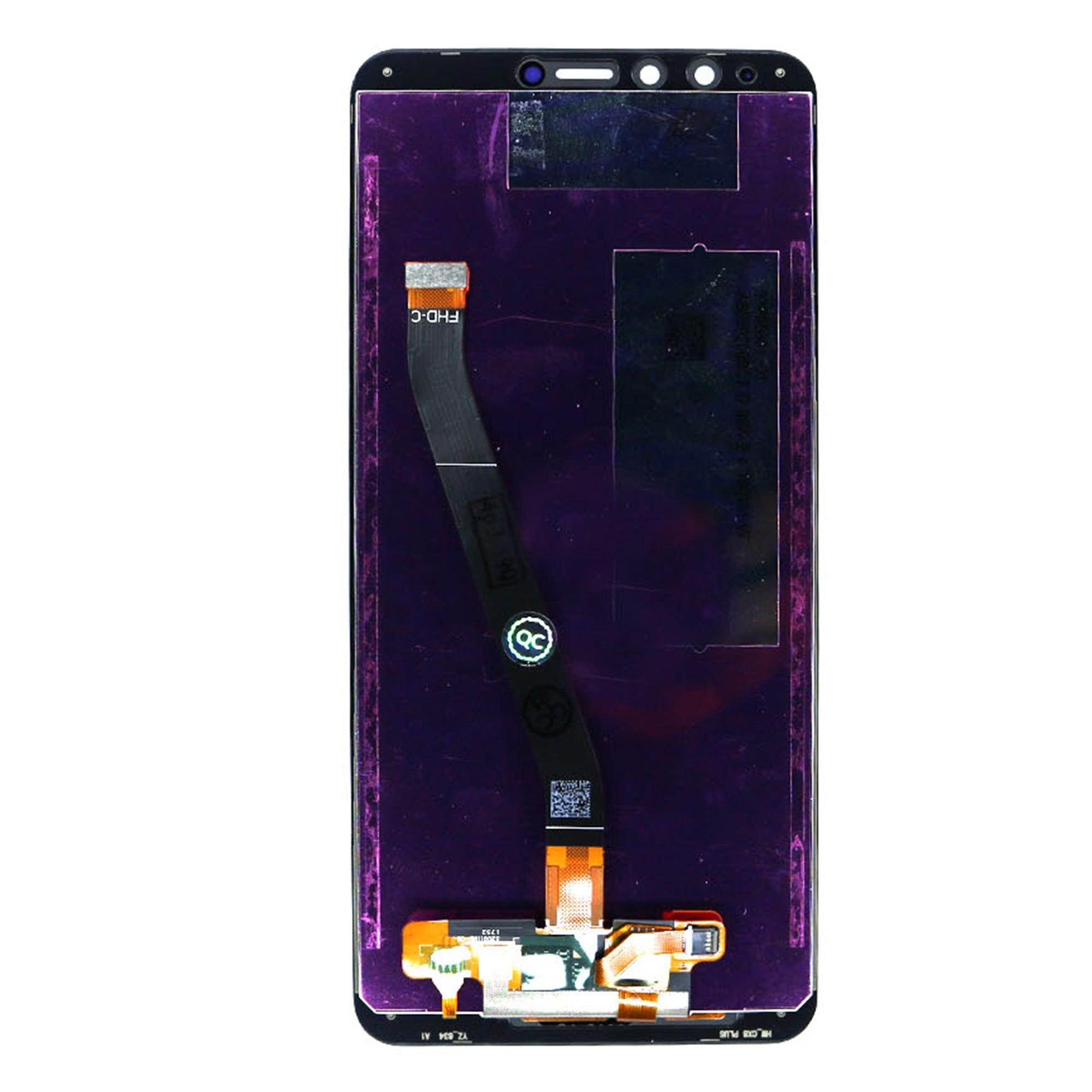 Huawei Y9 (2018) Ecrã e digitalizador sem moldura preto OEM