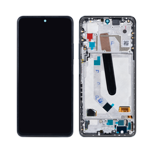 Xiaomi Mi 11x, Mi 11x Pro, Mi 11i Ecrã e digitalizador com moldura OEM em preto cósmico