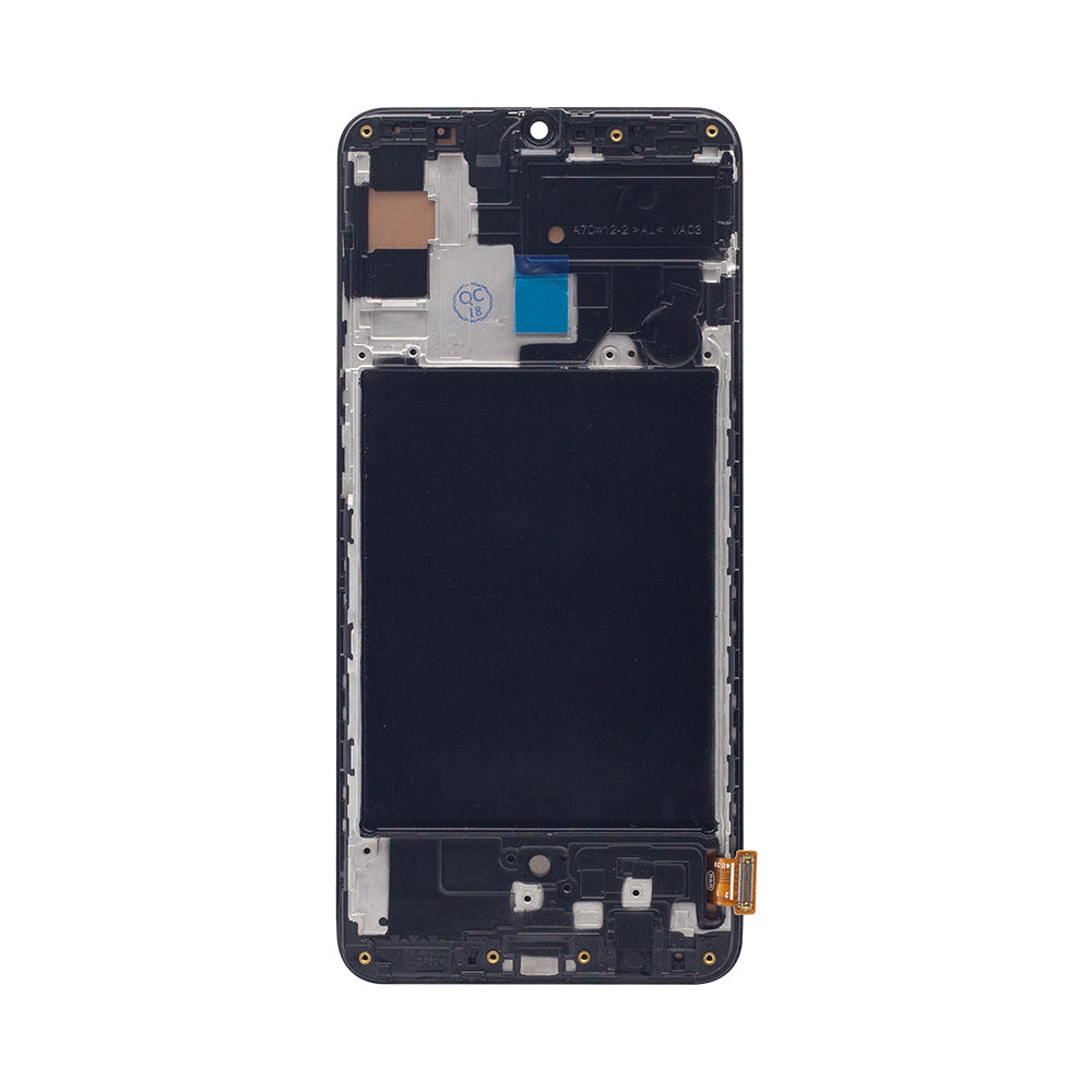 Samsung Galaxy A70 A705F Ecrã e digitalizador com moldura preta Soft-OLED