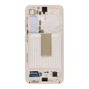 Samsung Galaxy S23 S911B Ecrã e digitalizador com moldura Pacote de serviço de creme