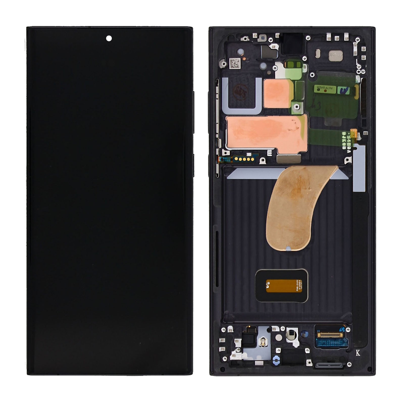 Samsung Galaxy S23 Ultra S918B Ecrã e digitalizador com moldura Preto Fantasma Service Pack
