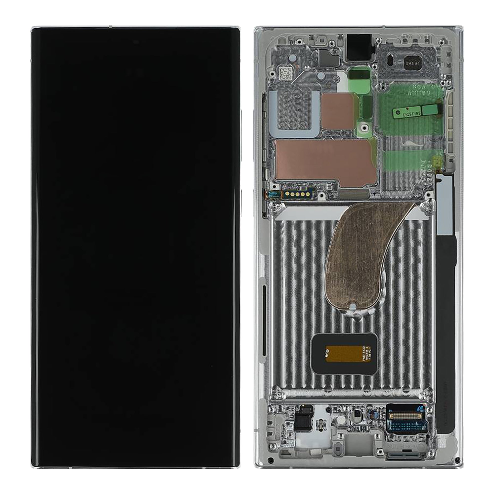 Samsung Galaxy S23 Ultra S918B Ecrã e digitalizador com moldura Lime, azul celeste Service Pack