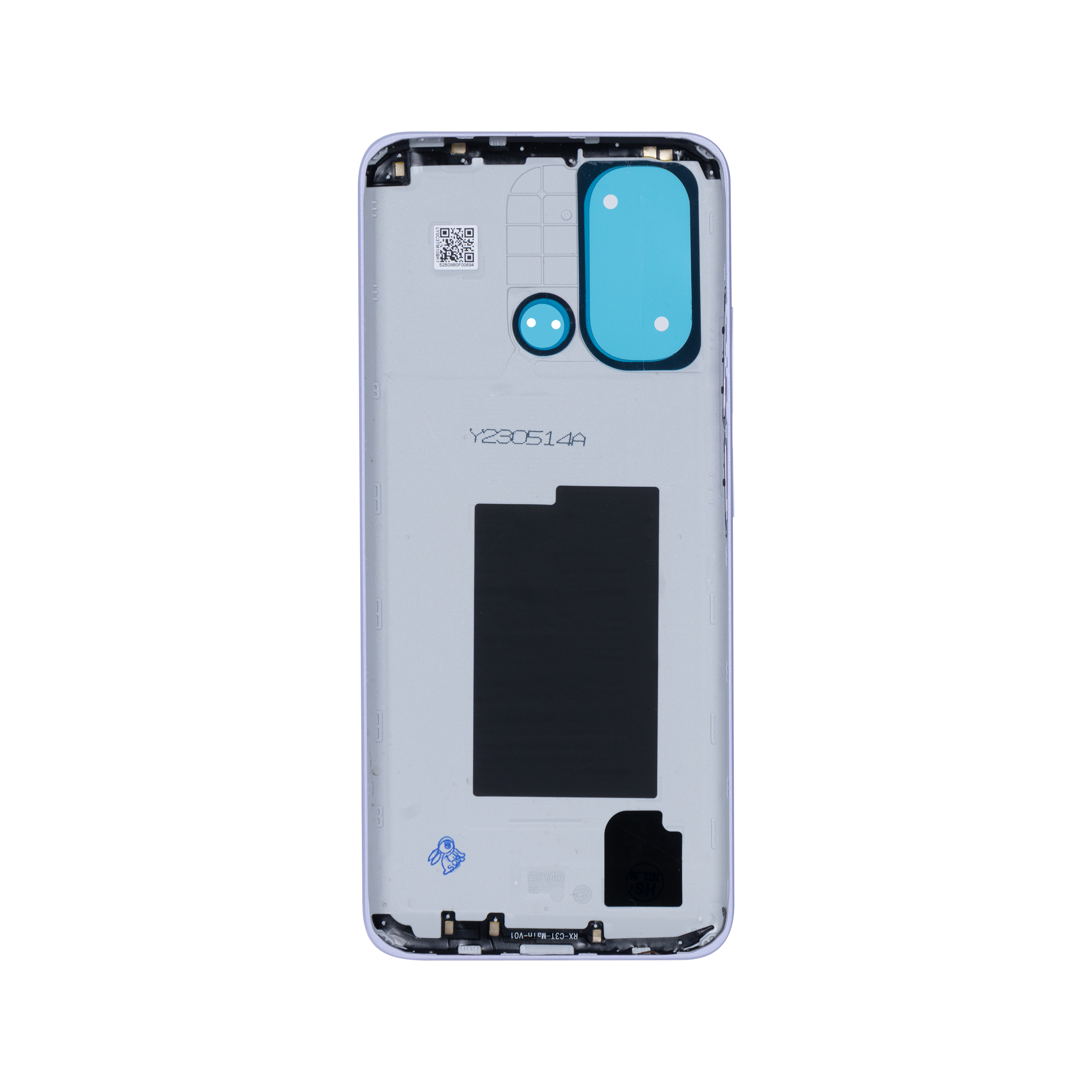 Capa traseira para Xiaomi Redmi 12C sem lente, cor lavanda roxa, OEM