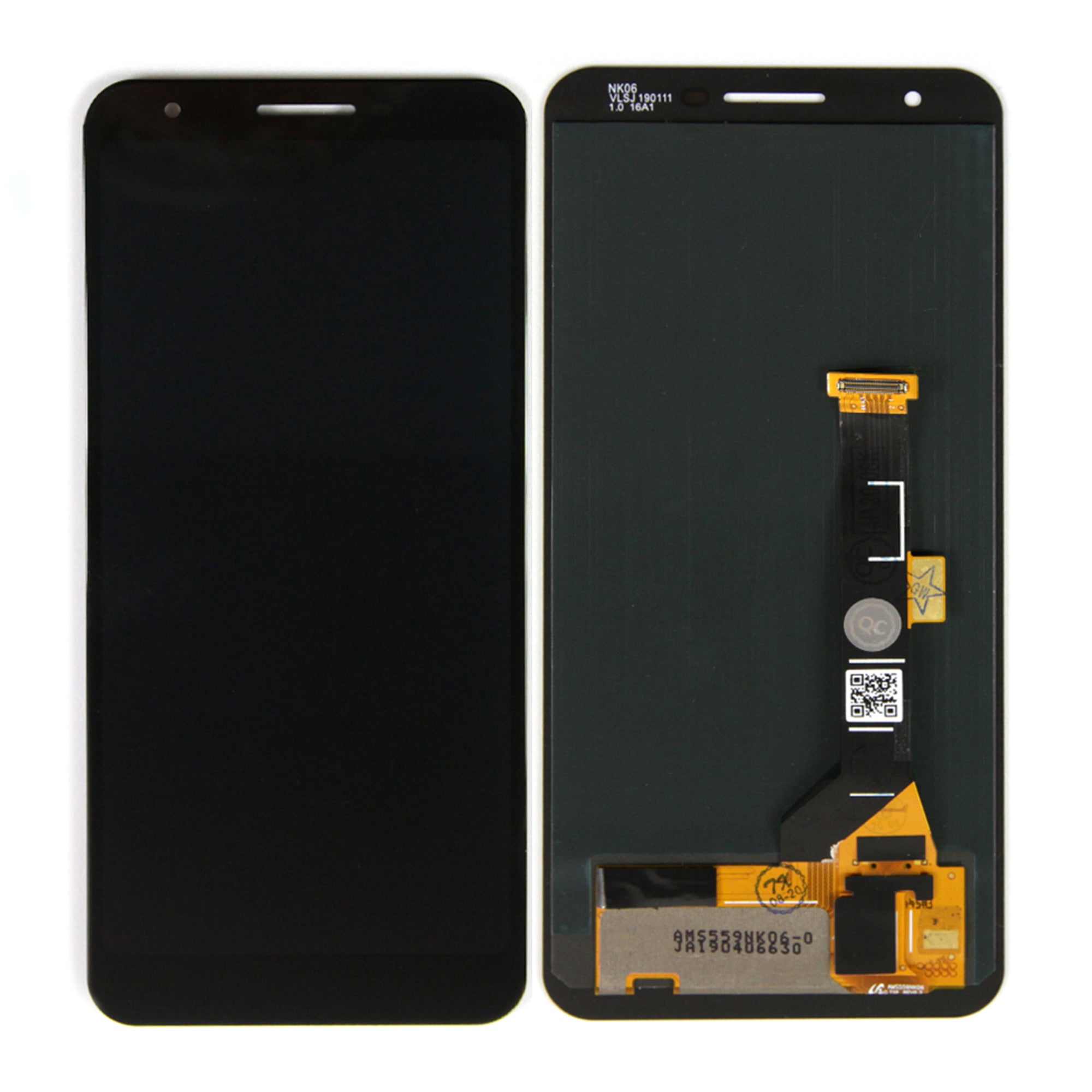 Ecrã e digitalizador Google Pixel 3A sem moldura, preto, Soft-OLED