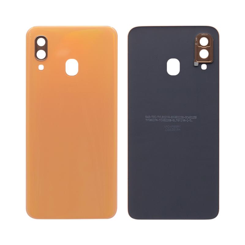 Capa traseira Samsung Galaxy A40 A405F com lente coral OEM