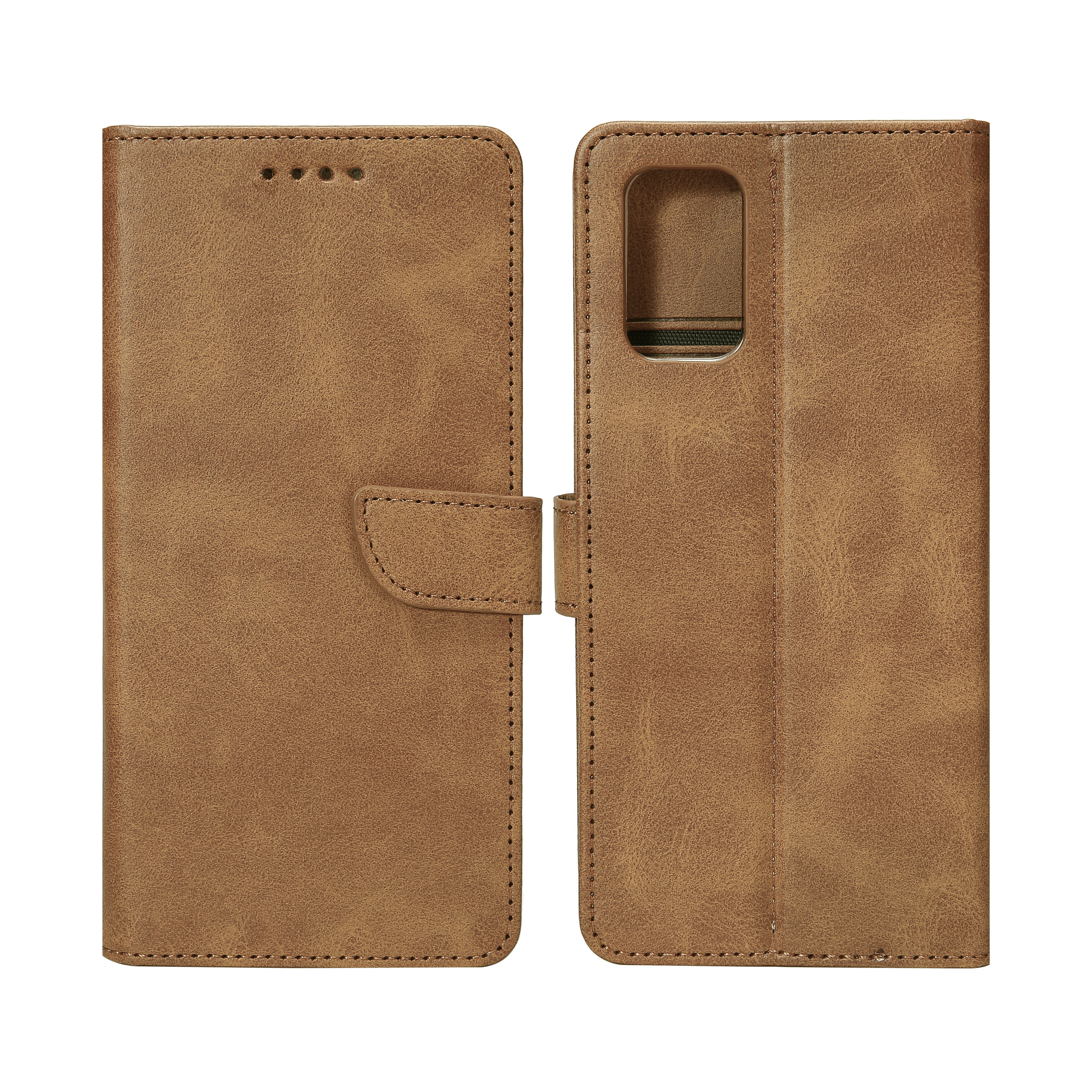 Estante de livros Rixus para Samsung Galaxy A51 4G, A51 5G Castanho claro