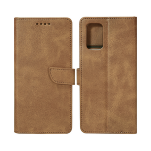 Estante de livros Rixus para Samsung Galaxy A51 4G, A51 5G Castanho claro