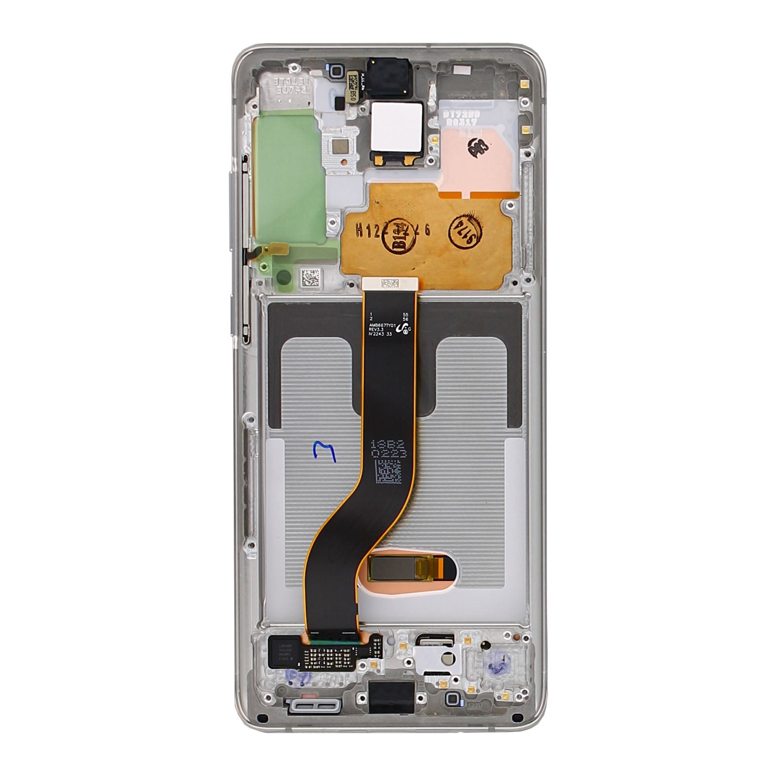 Samsung Galaxy S20 Plus G985F, 5G G986F Ecrã e digitalizador com moldura Branco Nuvem Service Pack