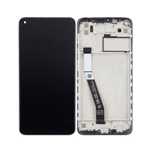 Xiaomi Redmi Note 9 Ecrã e digitalizador com moldura OEM cinzento meia-noite