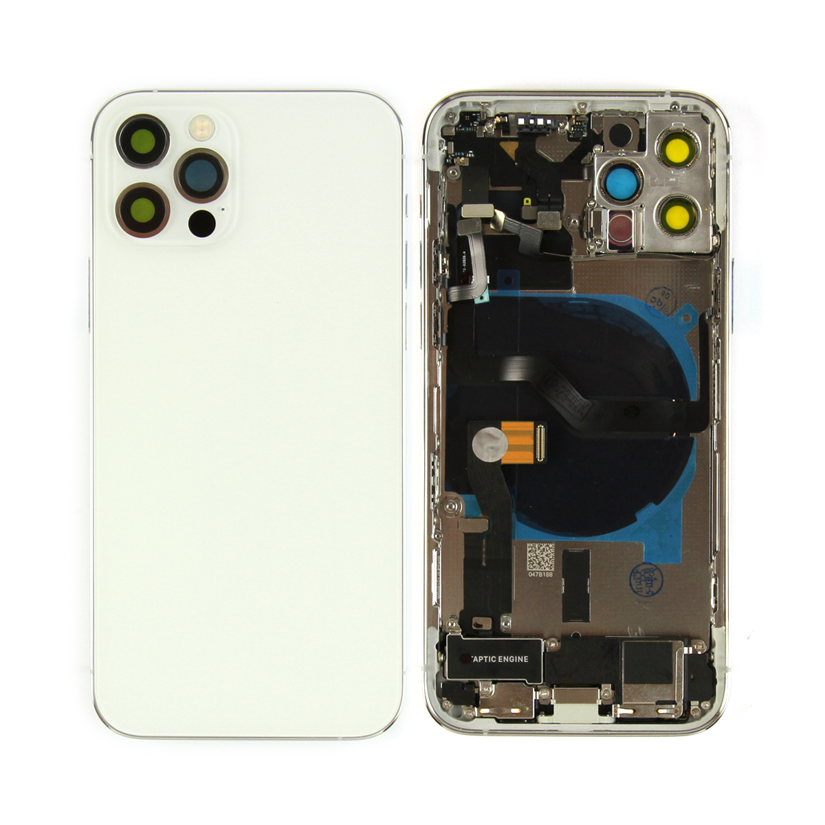 For Apple 12 Pro Carcaça com peças pequenas Prateado OEM
