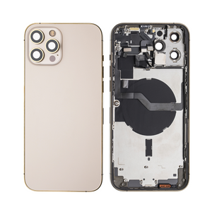 For Apple 12 Pro Max Carcaça com peças pequenas Ouro OEM