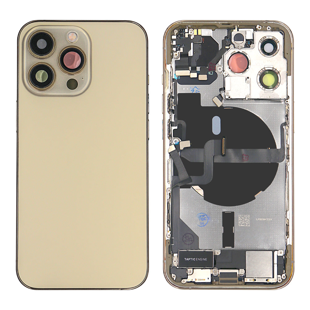For Apple 13 Pro Carcaça com peças pequenas Ouro OEM