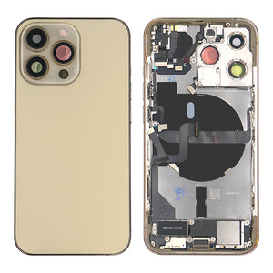 For Apple 13 Pro Carcaça com peças pequenas Ouro OEM