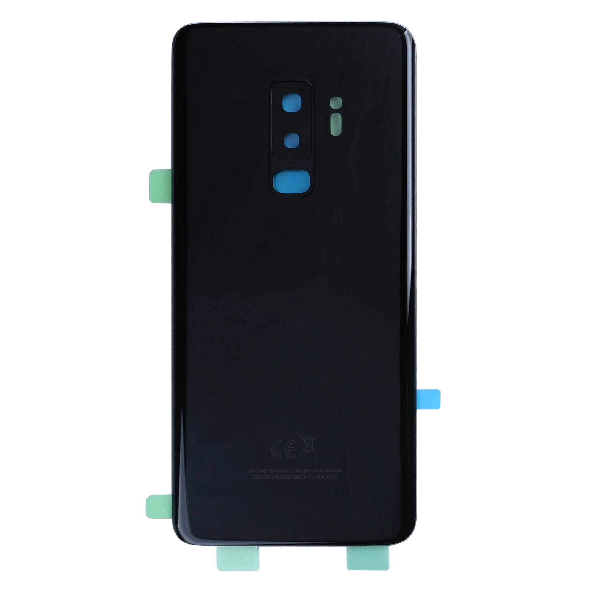 Capa traseira Samsung Galaxy S9 Plus G965F com lente Preto Meia-Noite OEM